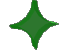 Green Glass Spinning Star